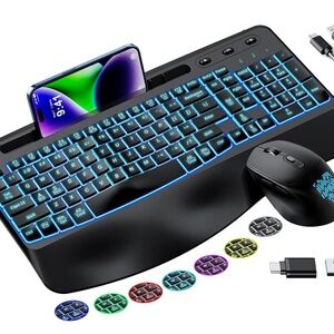 New Wireless Keyboard and Mouse Combo Telylou Quiet Keyboard Mouse Combo